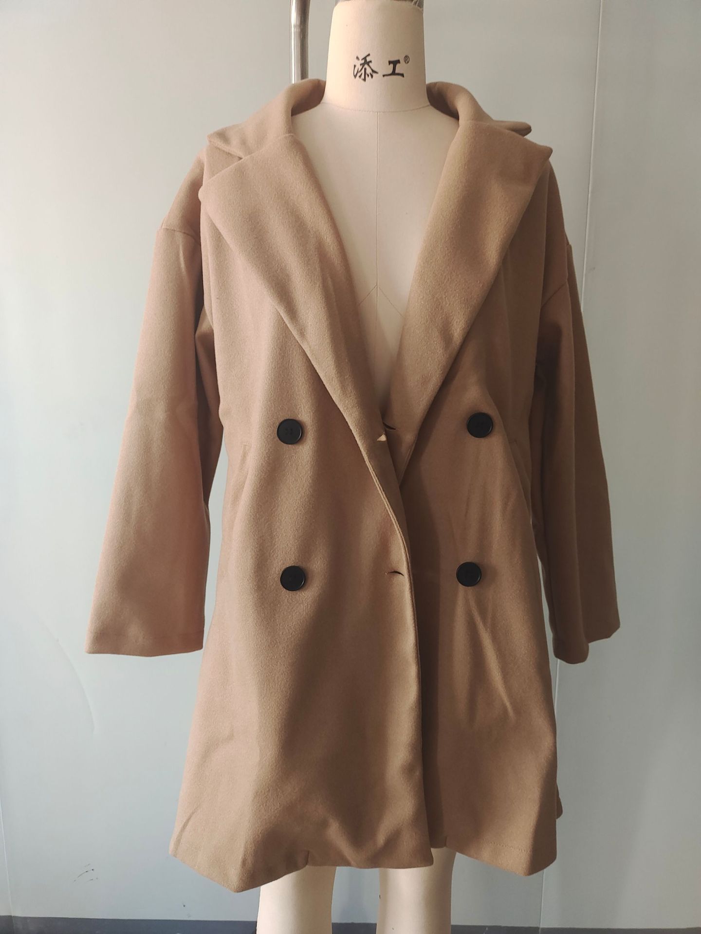 manteau long Élégant femme-coup Oversize chic doublure douce